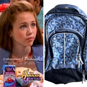 RARE Old Navy Blue Animal Print Backpack ASO Miley Stewart
